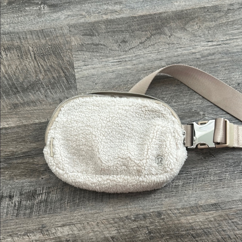 Lululemon Cream Sherpa Crossbody Bag